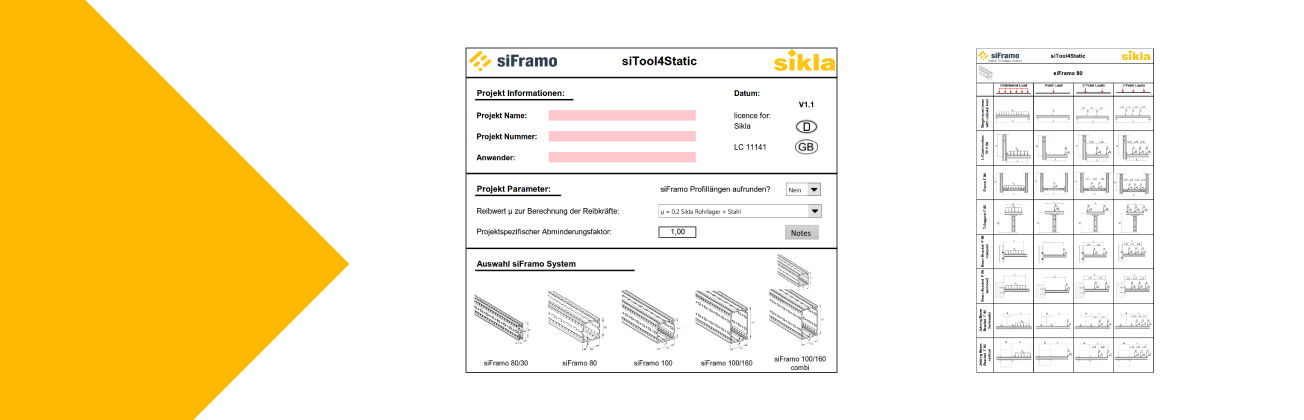 Sikla stellt benutzerfreundliche Montagesysteme für Halterungskonstruktionen zur Verfügung. Die digitale Anwenderrichtlinie mit dem SiTool4Static.